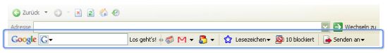 Google Toolbar für den Internet Explorer