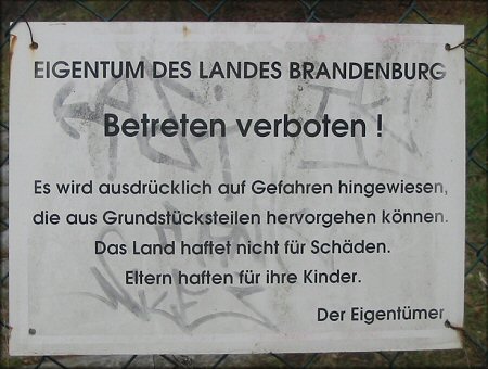 Eigentum des Landes Brandenburg